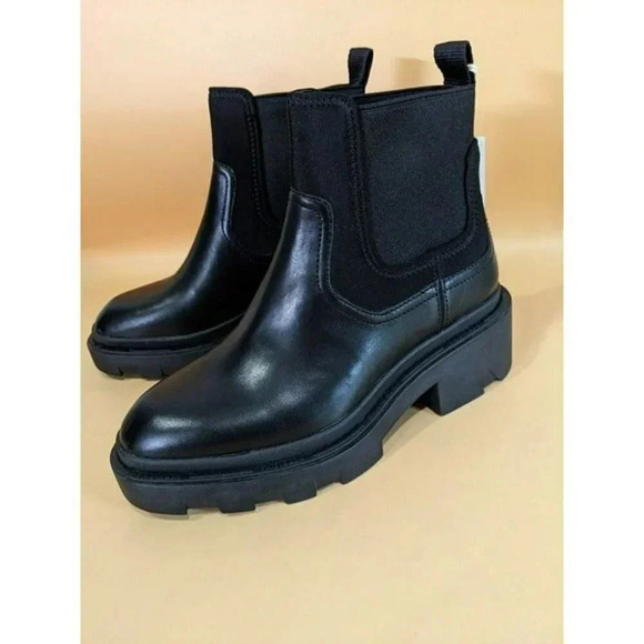 ASH Metro Women Black Color Leather Chelsea Ankle Boot Size 35 M - Picture 6 of 9